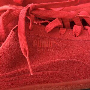 PUMA Suede Classic Sneakers Red Monochromatic US Men's Size 14 Suede